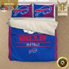 NFL Buffalo Bills Custom Name Royal Blue Red King And Queen Luxury Bedding Set