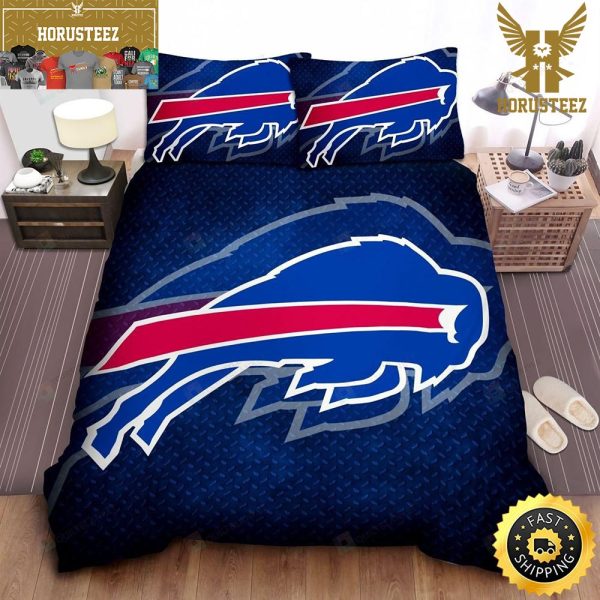NFL Buffalo Bills Royal Navy Blue King And Queen Luxury Bedding Set