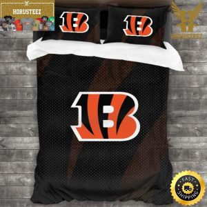 NFL Cincinnati Bengals Black Orange Luxury Bedding Set