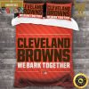 NFL Cleveland Browns Orange King And Queen Luxury Bedding Set
