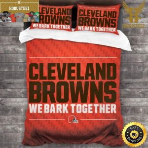 NFL Cleveland Browns Orange Luxury Bedding Set