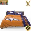 NFL Denver Broncos Orange Navy Blue Luxury Bedding Set