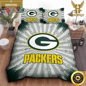 NFL Green Bay Packers Big Logo Highlight King And Queen Luxury Bedding Set