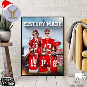 NFL History Made Fourth Team With A 4000 Yard Passer And 4 Players With 1000 Yards From Scrimmage Home Decor Poster