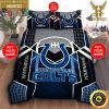 NFL Indianapolis Colts Blue White King And Queen Luxury Bedding Set