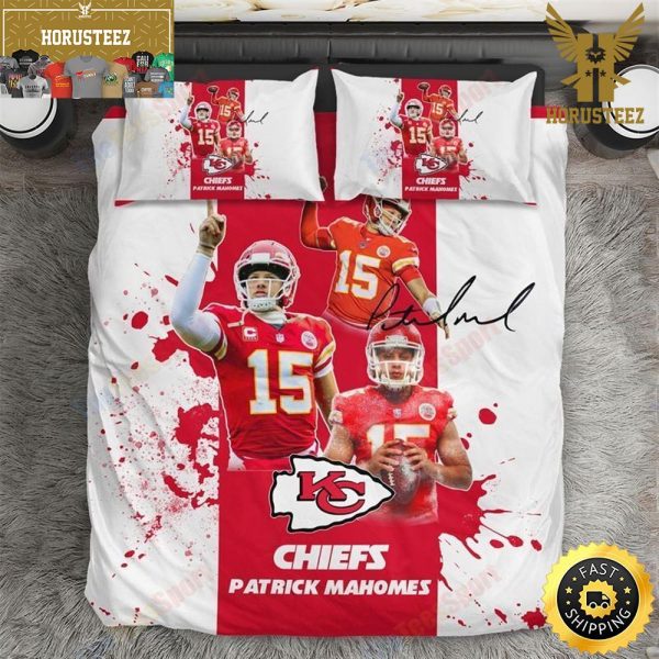 NFL Kansas City Chiefs Bedding Sets Duvet Cover Set Bedroom Set NFL King And Queen Luxury Bedding Set