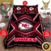 NFL Kansas City Chiefs Custom Name Black Red Luxury Bedding Set