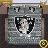 NFL Las Vegas Raiders Silver Merry Christmas King And Queen Luxury Bedding Set