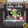 NFL Las Vegas Raiders Stitch Christmas King And Queen Luxury Bedding Set