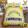 NFL Los Angeles Chargers Powder Blue Est 1960 King And Queen Luxury Bedding Set