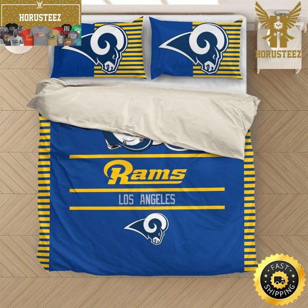 NFL Los Angeles Rams King And Queen Luxury Bedding Set