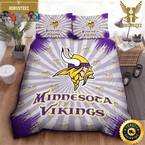 NFL Minnesota Vikings Light Purple Edition King And Queen Luxury Bedding Set