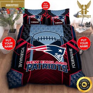 NFL New England Patriots Custom Name Special King And Queen Luxury Bedding Set