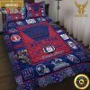 NFL New York Giants Grey Blue King And Queen Luxury Bedding Set