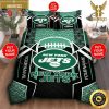 NFL New York Jets Custom Name Mascot King And Queen Luxury Bedding Set