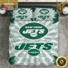 NFL New York Jets White Helmet Green King And Queen Luxury Bedding Set