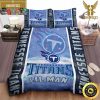 NFL Tennessee Titans Navy Blue King And Queen Luxury Bedding Set