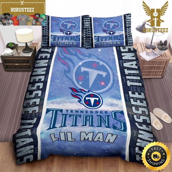 NFL Tennessee Titans Blue King And Queen Luxury Bedding Set