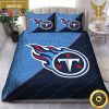 NFL Tennessee Titans Custom Name Black Blue King And Queen Luxury Bedding Set