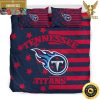 NFL Tennessee Titans Red Blue King And Queen Luxury Bedding Set