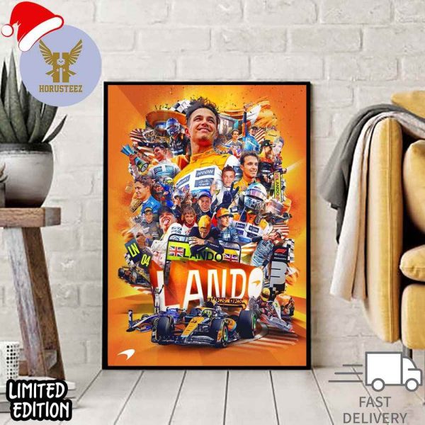 New Year 2024 Is Lando Norris Season 6 For McLaren F1 Home Decor Poster