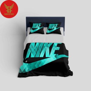 Nike Turquoise Fashion Logo Luxury Brand Merchandise Bedding Set
