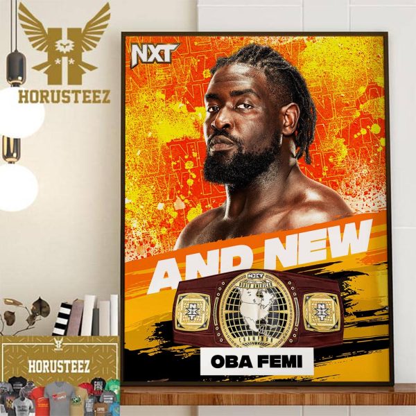Oba Femi And New WWE NXT North American Champion Wall Decor Poster Canvas