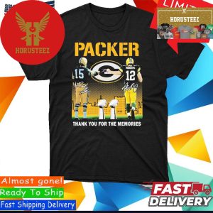 Official Green Bay Packers Bart Starr And Aaron Rodgers Thank You For The Memories Signatures Unisex T-Shirt