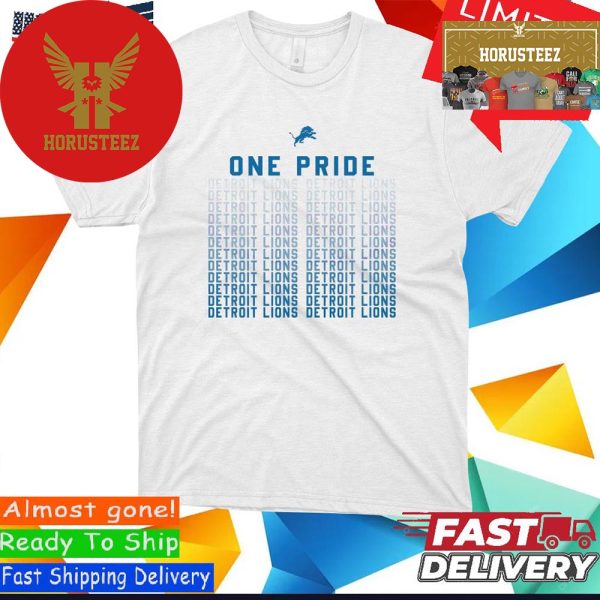 Official One Pride Detroit Lions Slogan Unisex T-Shirt