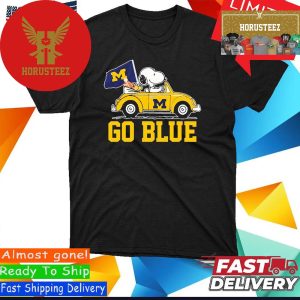 Official Peanuts Snoopy And Woodstock Michigan Wolverines Go Blue 2023 CFP National Champions Unisex T-Shirt