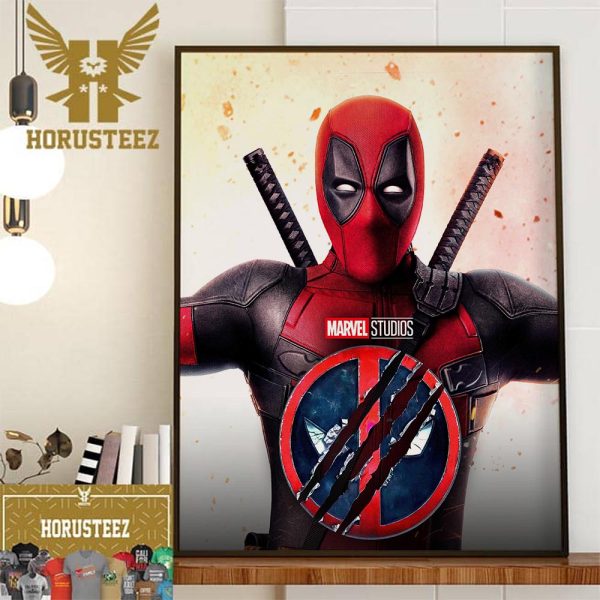 Official Poster Deadpool 3 Of Marvel Studios With Starring Ryan Reynolds Wall Decor Poster Canvas