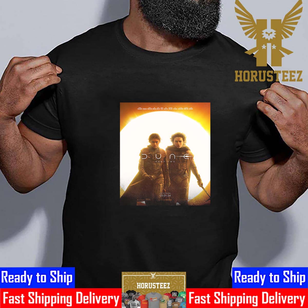 Official Poster Dune Part 2 In Theaters On March 1 2024 Vintage T-Shirt