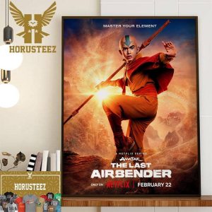 Official Poster For Master Your Element Aang In The Live-Action Avatar The Last Airbender Series Wall Decor Poster Canvas