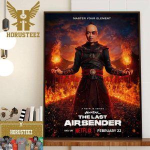 Official Poster For Master Your Element Zuko In The Live-Action Avatar The Last Airbender Series Wall Decor Poster Canvas