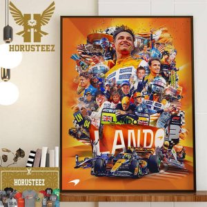 Official Poster Season Six Lando Norris 2024 McLaren F1 Team Wall Decorations Poster Canvas