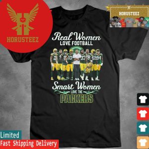 Official Real Women Love Football Smart Women Love The Green Bay Packers Football 2024 Unisex T-Shirt