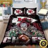 NFL Washington Redskins Multi Logo White Brown King And Queen Luxury Bedding Set