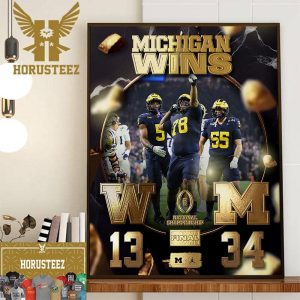 Perfection The Michigan Wolverines Football Are 2023-2024 National Champions Wall Decor Poster Canvas