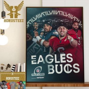Philadelphia Eagles Vs Tampa Bay Buccaneers In NFL Wild Card Wall Decor Poster Canvas