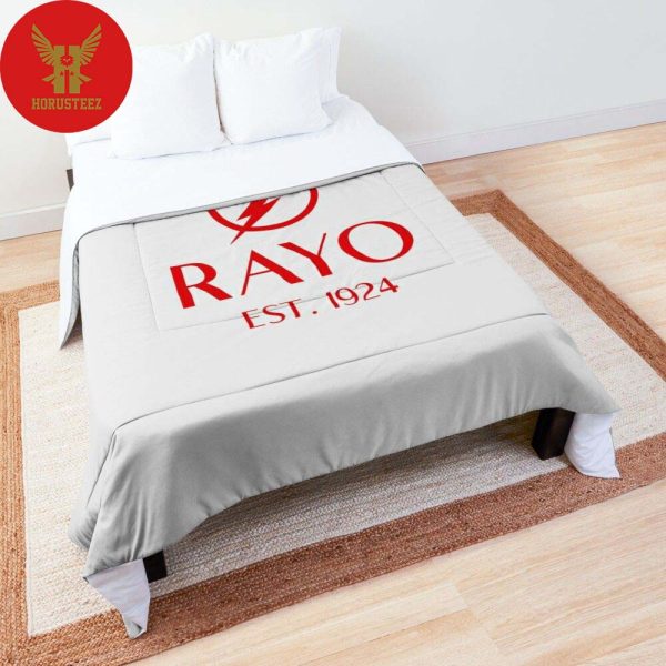 Rayo Vallecano Est 1924 White Luxury Bedding Sets