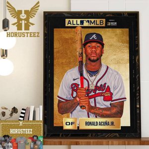 Ronald Acuna Jr Winning 2023 All-MLB First Team Wall Decorations Poster Canvas