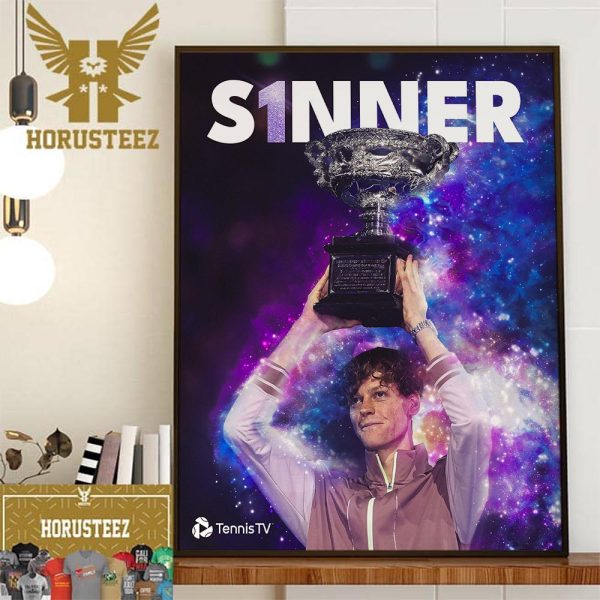 S1nner Jannik Sinner Is Winner Australian Open 2024 Wall Decor Poster Canvas
