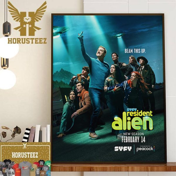 SYFY Resident Alien Season 3 February 14th 2024 Wall Decor Poster Canvas