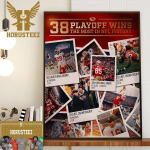 San Francisco 49ers with 38 Playoffs Wins For The Most in NFL History Wall Decor Poster Canvas
