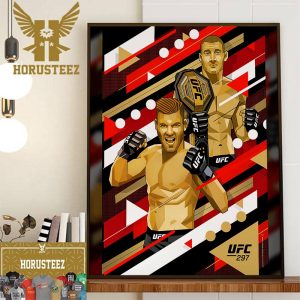 Sean Strickland Vs Dricus Du Plessis at UFC 297 In Toronto Wall Decor Poster Canvas