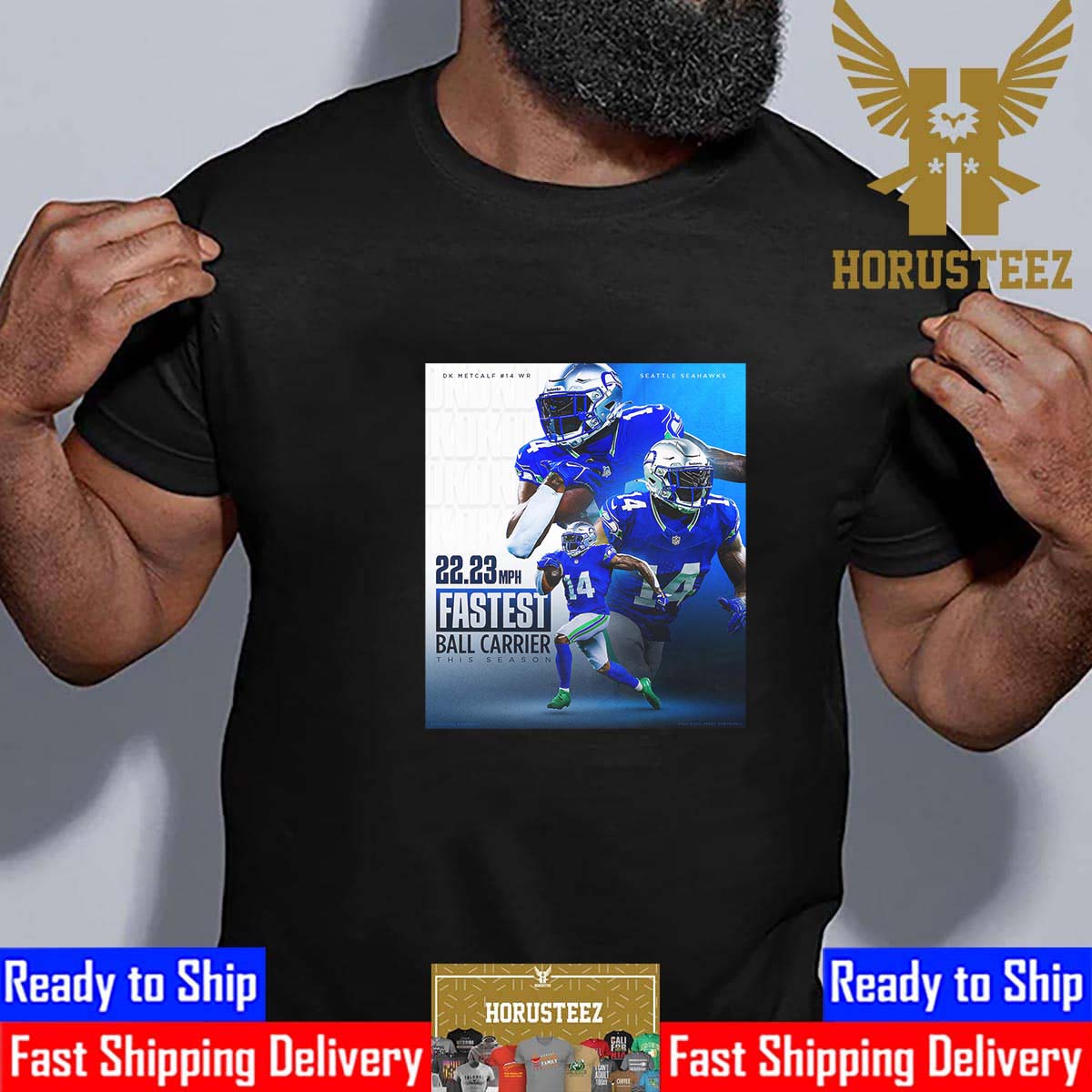Seattle Seahawks DK Metcalf Is The Fastest Ball Carrier This Season Classic T-Shirt