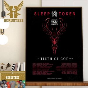Sleep Token The Teeth Of God Tour With Special Guests Empire State Bastard Wall Decor Poster Canvas