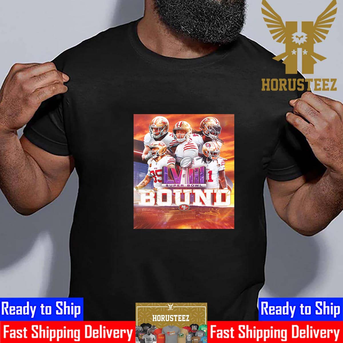 Super Bowl LVIII Bound Final Battle San Francisco 49ers AFC Champs 2023 Classic T-Shirt