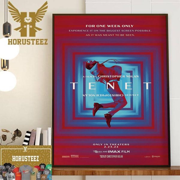 Tenet Official Poster Imax Film Release On February 23th 2024 Wall Decor Poster Canvas