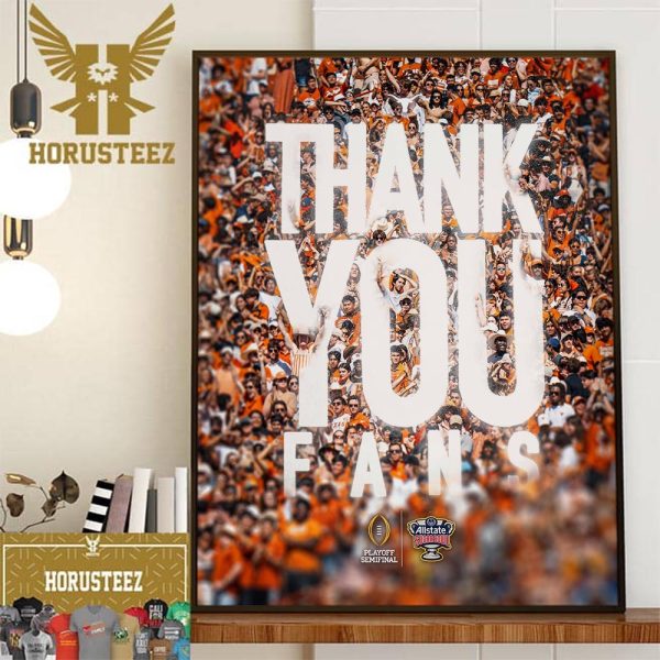 Texas Longhorns Football Thank You Fans Longhorn Nation For An Incredible Season Wall Decorations Poster Canvas